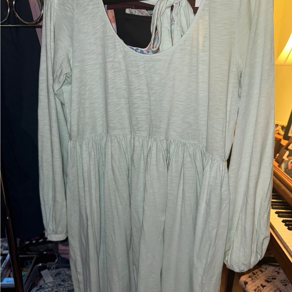 American Eagle Outfitters Light Green Long Sleeve Dress